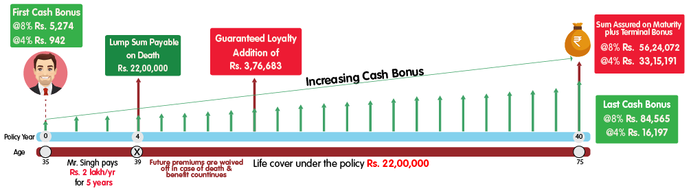 INL Smart Total Advantage Return Life Option - Rs 2 lakh web illustration